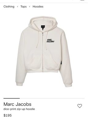 Marc Jacob’s Zip-Up Hoodie ( Size L)